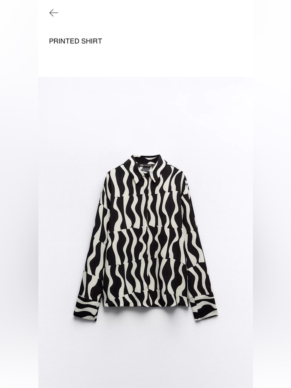 Zara Black & White Printed Shirt